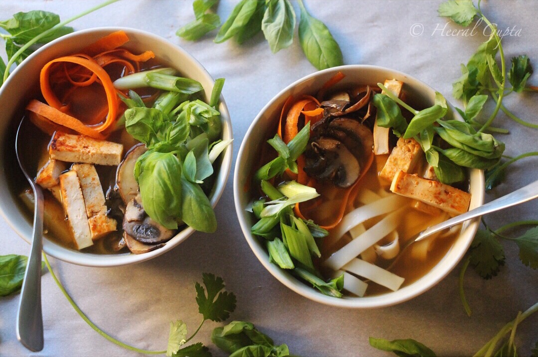 Vegetarian Pho Vietnamese Noodle Soup Zest Of Lime 